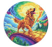 The Labrador et Labrador 1000 Pièces Puzzle Rond Les animauxs Haustiers Cute Adultes Et Enfants Encastrement Parfait Qualité Premium Kunstistique Kunst Activité Kunstistique 1000pcs (67.5x67.5cm)