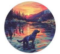 The Labrador et Labrador Puzzle De 1000 Pièces pour Les animauxs Haustiers Cute Filles Encastrement Parfait Qualité Premium Kunstistique Kunst Déco Relaxation 1000pcs (67.5x67.5cm)