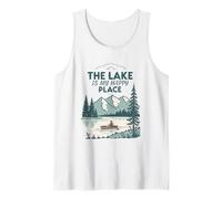 The Lake is My Happy Place Canoë Nature Design Débardeur