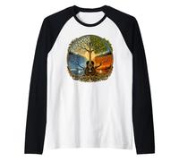 The Lake Seasons Nature Music Guitare Acoustique Manche Raglan