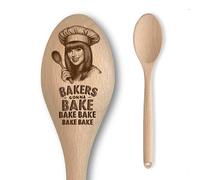 The Laser Factory Swiftie Baking Party Gift - Cuillère en bois gravée inspirée de Tay Lor - Décoration de boulangerie - Cadeau de pâtisserie amusant pour filles et garçons - Objet de collection fantai