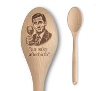 The Laser Factory The Office Cuillère en bois inspirée de Michael Scott - Inscription « an Oaky Afterbirth » - Cadeau amusant pour homme et femme - Article de fan non officiel (an Oaky Afterbirth)