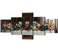 The Last Cène Peinture sur toile 5 pièces Impression sur toile 5 panneaux Art mural 5 peintures sur toile Peinture sur toile Art mural Images pour salon Chambre Décoration d'intérieur