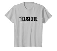 The Last of Us Iconic Distressed Big Chest Logo T-Shirt, Enfant, Argent, 4 Ans