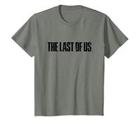 The Last of Us Iconic Distressed Big Chest Logo T-Shirt, Enfant, Vert Kaki chiné, 10 Ans
