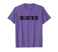 The Last of Us Iconic Distressed Big Chest Logo T-Shirt, Homme, Violet Chiné, M