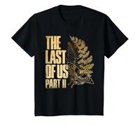 The Last of Us Part II Golden Moth and Leaves Video Game T-Shirt, Enfant, Noir, 12 Ans