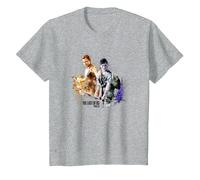 The Last of Us Part II Iconic Abby Ellie Watercolor Floral T-Shirt, Enfant, Gris Chiné, 4 Ans