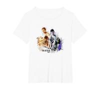 The Last of Us Part II Iconic Abby Ellie Watercolor Floral T-Shirt, Femme Grandes Tailles, Blanc, 1X