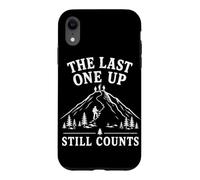 The Last One Up Still Counts Mountain Humour de randonnée drôle Coque pour iPhone XR