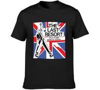 The Last Resort Punk Black Unisex Men's Tee Manches Courtes(Large)