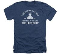 The Last Ship Apocalyptic Series USS Nathan James Adult Heather T Shirt Tee Navy XL