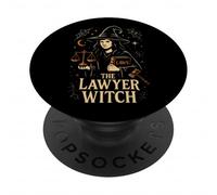 The Lawyer Witch Fantasy Legal Magic Design PopSockets PopGrip Adhésif