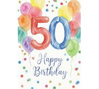 the lazy panda card company Carte d'anniversaire géante pour 50e anniversaire - Format A4 - Grande carte à écrire - Qualité supérieure - 300 g/m² - Avec enveloppe - Fabriquée en Allemagne (50e