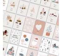 the lazy panda card company Cartes de Noël avec enveloppe Set de 30 pièces - En français - A6 cartes pliables cartes de vœux de Noël