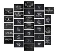 the lazy panda card company Lot de 28 cartes postales inspirantes et motivantes style tableau noir rétro 28 citations de motivation et inspirantes