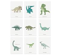 the lazy panda card company Lot de 9 affiches de dinosaures A4 - Excellent petit lot pour les amateurs de dinosaures