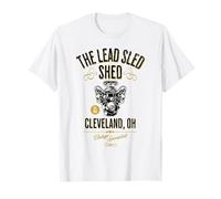 The Lead Sled Shed Cleveland Ohio Vintage Car Design T-Shirt