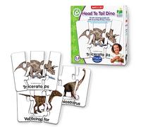 The Learning Journey: Match It! Dinos de la tête à la queue - 20 pièces avec correction d'erreur - Puzzles dinosaures débutants avec images assorties - Jouets d'apprentissage pour enfants de 3, 4, 5