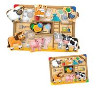 The Learning Journey: My First Lift & Learn - On The Farm - Puzzle actif précoce pour développement intellectuel - Puzzle pour garçons et filles - Jouets et cadeaux pour tout-petits de 2 à 5 ans