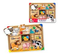 The Learning Journey: My First Lift & Learn - On The Farm - Puzzle actif précoce pour développement intellectuel - Puzzle pour garçons et filles - Jouets et cadeaux pour tout-petits de 2 à 5 ans