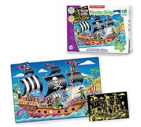 The Learning Journey Puzzle Doubles Glow in The Dark - Pirate Ship - 100 Piece Glow in The Dark Preschool Puzzle (3' X 2') - Educational Gifts for Boys & Girls Ages 3 & Up, Multi (113851)