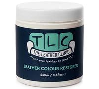 The Leather Clinic Restaurateur de couleur pour cuir | Multi-usage absorbant réparation de teinture pour cuir | Baume de recoloration pour canapés, chaussures, sacs, manteaux (crème clair)
