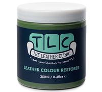 The Leather Clinic Restaurateur de couleur pour cuir | Multi-usage Absorbant Réparation de teinture pour cuir | Baume de recoloration pour canapés, chaussures, sacs, manteaux (Vert foncé)