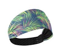 The Leaves of Palms Bandeau large élastique pour la course à pied, le lavage du visage, le cyclisme, le yoga