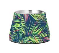 The Leaves of Palms Mangeoire pour chiens avec support en acier inoxydable Gamelles basiques pour chats à alimentation lente Fatigue