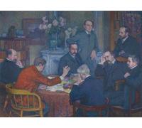 The Lecture by Emile Verhaeren (1903) Poster Print by Theo van Rysselberghe (61 x 91,4 cm)