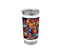 The Legend Basketball Player Graffiti Graphic Art Gobelet isotherme en acier inoxydable double paroi