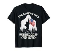 The Legend Has Retired 2025 Drapeau américain Bigfoot pour homme T-Shirt