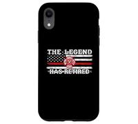 The Legend Has Retired Firefighter American Flag Emblème Art Coque pour iPhone XR
