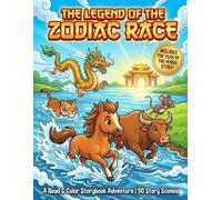 The Legend of the Zodiac Race Coloring Book: A Fun Storybook Adventure About How the Animals Crossed the River | Chinese New Year Folktale for Kids Ages 4-8