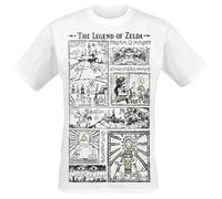 The Legend of Zelda Dessins Homme T-Shirt Manches Courtes Blanc S 100% Coton Regular/Coupe Standard