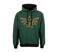 The Legend Of Zelda - Hyrule And Symbols Dark Green - Hoodie - Vert - Xxl - 50% Coton, 50% Polyester,Transpirer