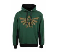 The Legend Of Zelda - Hyrule And Symbols Dark Green - Hoodie - Vert - Xxl - 50% Coton, 50% Polyester,Transpirer