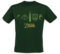 The Legend of Zelda T-Shirt à Manches Courtes Unisex Icons Vert foncé