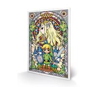 The Legend Of Zelda - Stained Glass - Impression Sur Bois 20x29.5