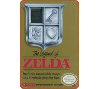 The Legend Of Zelda Super Ninetendo Nes Game Boy Ds 3Ds Wii Vintage Box Metal Tin Sign Outdoor Indoor Wall Panel Retro Vintage Poster 20,3 x 30,5 cm