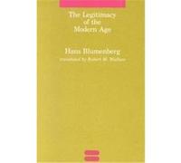 The Legitimacy of the Modern Age, Studies in Contemporary German Social Thought Series Hans Blumenberg (Auteur)