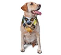 The lemurien eating bread Stylish Pet Scarf for Dogs