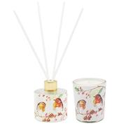 The Leonardo Collection Bougie/diffuseur de Parfum de Rouge-Gorge d'hiver pour la Maison | Joli désodorisant pour soulager Le Stress et l'esprit Calme | Diffuseur d'aromathérapie Cadeau pour Homme