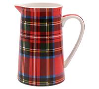 The Leonardo Collection Carafe tartan pour tous les types de cuisine | Carafe en céramique pour usage multiple dans la cuisine | Belle carafe pour lait ou crème | Carafe pour un usage quotidien