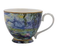 The Leonardo Collection Claude Monet Monet Tasse sur pied Motif nénuphars pour boissons chaudes | Tasses à café imprimées en porcelaine fine pour la cuisine et la maison | Tasses à thé et café