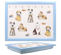 The Leonardo Collection Faithful Friends Plateau avec Pouf pour Servir des Plats | Jolis Plateaux pour Manger sur Les Genoux pour Le dîner ou Le déjeuner | Plateaux Alimentaires pour Les Genoux
