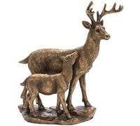 The Leonardo Collection Figurine de cerf et de Faon en Bronze pour la Maison et Le Bureau | Décoration d'intérieur Cadeau pour Homme et Femme | Belle Figurine pour intérieur et extérieur | Décoration