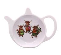 The Leonardo Collection Finola Stack Highland Boîte à sachets de thé pour la cuisine et la maison | Design britannique durable | Plat à sachets de thé pour sachets de thé usagés | Plat à sachet de thé