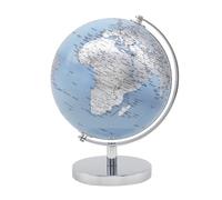 The Leonardo Collection Globe bleu et argent 15 cm pour la maison et le bureau | Carte du monde pour enfants et adultes | Globes de la terre pour la connaissance et la décoration | Carte du monde